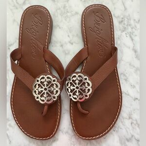 Brighton Tan Sandals with Silver Detailing